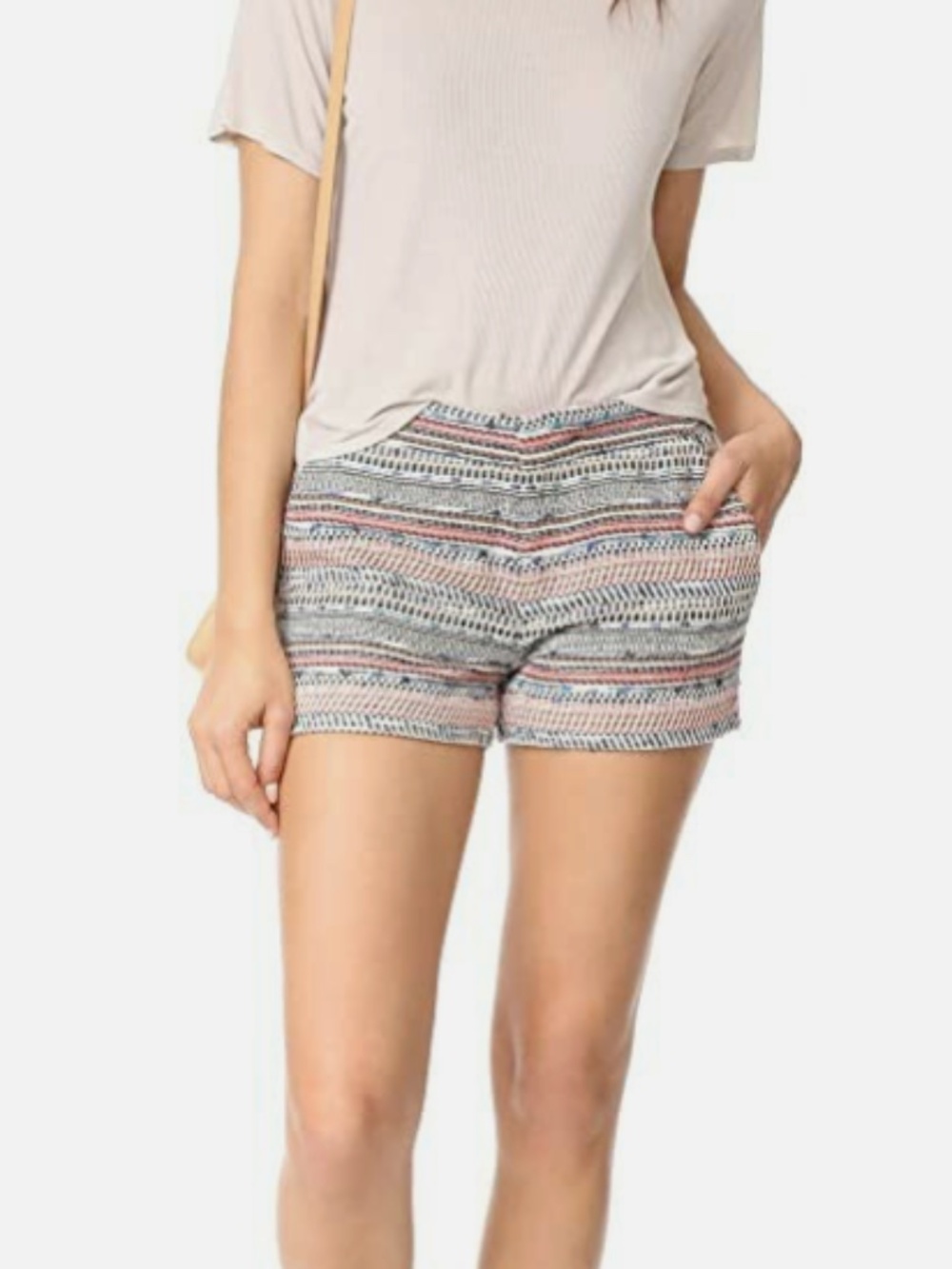 Joie Merci Shorts Bohemian Textured Pattern Sz 10  NWT